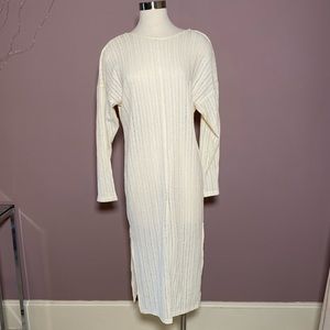 Zara Long Sleeve Cream Colored Swimsuit Cover up